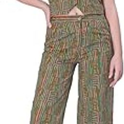 Green Printed Top-Pent Cordset For Women-image-63