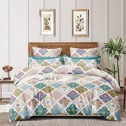 MANIQATEX 3D Digital Printed King Size Double Bed Bedsheet with 2 Pillow Covers (Multi 02)-image-0