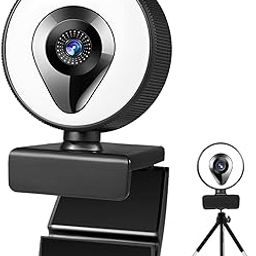 Loom Tree Webcam with 3 Light Modes Adjustable Brightness for Gaming Laptop Computer 4k Laptop & Desktop Accessories | Webcams-image-17
