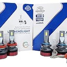 MACBOT Combo Headlight Bulb for Ertiga Honda City Toyota Crysta with 2 Year Replacement Warranty(1 Pair each of HB3/9005 and H8 160 +160 Watt 12 Volt)-picture-14