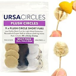 URSA Plush Circles - 5mm length short fur LAV covers. Reusable & Super Soft. 25mm Diameter (9x Circles + 30x Stickies, MultiPack)-picture-12