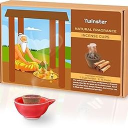 Twinster Havan Cups for Pooja | Sambrani Cup | Hawan Guggal Cups for Home with Ceramic Stand | Dhoop Cups for Pooja Samagri (Pack of 16)-image-80