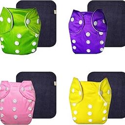 Dumbledo Lite Cloth Diaper with Gray Insert (Pack of 4) | Snug Fit | Breathable | Easy to Clean | Perfect for Indian Summers | 3 Months – 2 Years | Unisex Baby-picture-17