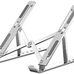 MEERAKO Angles Adjustable Aluminum Ergonomic Foldable Portable Tabletop Laptop/Desktop Riser Stand Holder Compatible for & All Other Notebook-image-6