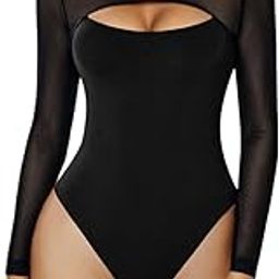 Women's Long Sleeve Babydoll, Mesh Panel Cut-Out Design, Black-picture-21