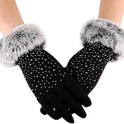 Tomorrow Winter Gloves for Women, Cold Weather Suede Gloves, Touchscreen Gloves for Women, Gloves for Cold Weather and Outdoor Activities,Plush lined gloves, Thermal winter gloves-image-32
