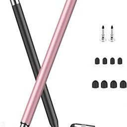 MEKO 3 in 1 Stylus Pens for Touch Screens, High Sensitivity & Precision Capacitive Stylus Pencil for Apple iPad iPhone Tablets Universal Touchscreen Devices (2 Pack-Black/Rose Gold)-11