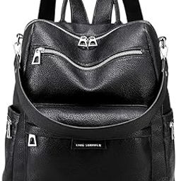 Waterproof Stylish Women's Faux Leather Anti-Theft Backpack Purse – Multi-Pocket Convertible Shoulder Bag for Travel, College & Office Use – Lightweight-33