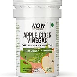 WOW Life Science Apple Cider Vinegar Effervescent Tablet + Probiotics For Weight Management, Gut Health & Digestion - 3 Effervescent Tablets-2