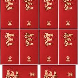 SOWUNO 10PCS 2021 Chinese Red Envelopes Cartoon Red Packets Lucky Money Packets for New Year Cartoon Red Packet Red Pocket Money Envelope Hong Bao Money Packet-image-5