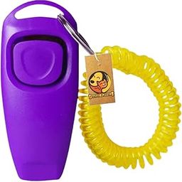 Foodie Puppies 2 in 1 Pet Training Clicker and Whistle for Dog and Cat (Flute Clicker) | Whistle for Training, Communicate, Stop Barking, Fetching, Sitting, Recall & Playing with Pet (Color May Vary)-0