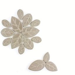 Sai Mosaic Art Mix Size Taupe Floral Ceramic Mosaic Tiles 100 Gm Pack.-picture-11