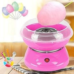 KRIYA Cotton Candy Maker Machine Electric Sugar Floss Homemade Hard & Sugar Free Candy with Detachable Splash Guard + Sugar Spoon+ 10 Bamboo Sticks for Kids, Carnival Party, Kitchen Bakery Snacks-18