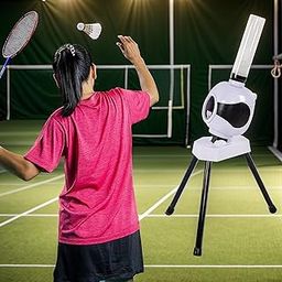 Badminton Shuttle Feeder Shooter Machine for Basic Badminton Training for Professional Courts and Home Activities-image-5