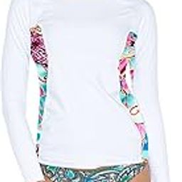 Women UPF 50+ Rash Guard Top Swimsuit Long Sleeve Shirt Workout (RGT)-image-7
