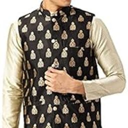 (Since 1958, Mens Silk Blend Self Design Nehru Jacket-20