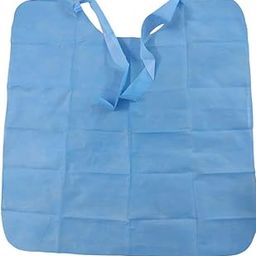 DENTACARE DISPOSABLE DENTAL PATIENT BIB APRON - TIE TYPE BLUE PATIENT BIB FABRICATED USING ADVANCED ABSORBABLE TECHNOLOGICAL FABRIC-image-52