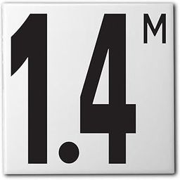Ceramic Swimming Pool Waterline Depth Marker " 1.4 M " Smooth Finish, 5 inch Font-image-60