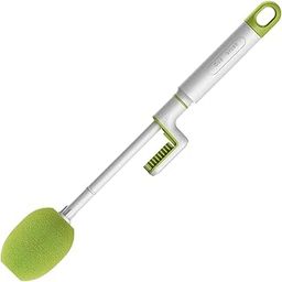 3 in 1 Multipurpose Bottle Cleaner Brush Tools Long Handle Silicone Cleaner Brushes| Bottle Cup Cleaning Brush Set | Thermos Lid Cup Cleaner for Bottle, Tumbler, Glass Vase (Random Color, 33 cm)-image-8