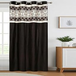 Jai BUN Room Darkening Premium Tree Printed Patch Printed 9 Ft Long Door Curtain for Living Room, Bed Room, Office, Pack of 1 Pc, Brown-image-47