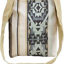Cotton Amber Ikat Waved Collection Shoulder Bag (Beige, Pack of 1 Piece, 30x45 cm or 12x18 Inches) for Girl, Boy, Men and Women-image-97