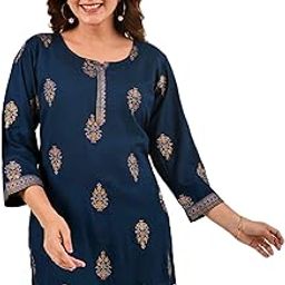 Women's Diamond Print Long Sleeve Top, Black with White and Gold Pattern, V-Neck Casual Tunic-picture-9