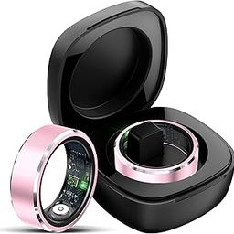 CNBRO Smart Ring for Women Health Tracker Rings Heart Rate Sleep Monitor Remote Control for Videos Photo Control Step Counter Pedometer Fitness Tracker Pink Rings for Ladies-picture-30