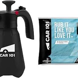 CAR101 Foam Canon + Multipurpose Microfiber Cloth 600 GSM (60x50 cm) | Ultra Soft & Highly Absorbent Cloth | with 1.5L Durable Tank | 2 Nozzles & Free 300ml Fizz Snow | Foam Shampoo for Vehicle Wash-image-7