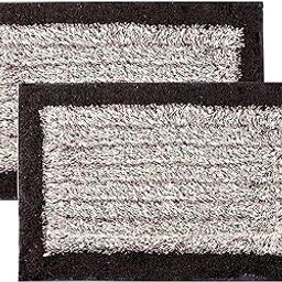 Kuber Industries Pack of 2 Doormat | Foot Mats for Home Entrance | Anti-Skid Floor Mat | Door Mats for Office | Cotton Border Design | Brown-image-69