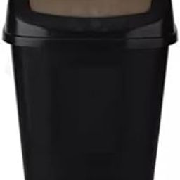 Dhwani Enterprise 15Ltr Plastic Square Swing Tidy Lid Dustbin (BLACK)-picture-31