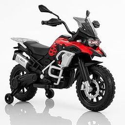 LittleFlyer Rechargeable 12V Mountain Ride-on Electric Bike for Kids- Ages 2 to 8 | Off-Road Motorcycle with LED Lights and Music | Stylish Battery Operated Dirt Bike for Boys and Girls (Red)-image-3