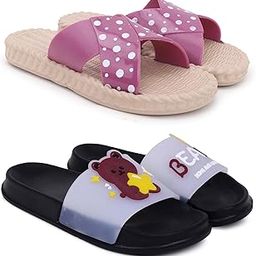 Combo Pack of 2 Slipper/Flip Flops/Slides/Clogs/Sandals for Women (Jute Vs Bear)-image-42