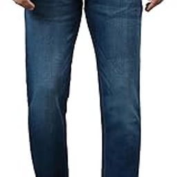 Cotton Denim Flat Front Mid Rise Full Length Straight Fit Blue Casual Jeans for Men | Denim for Mens | Mens Cotton Casual Jeans (P_MDNM00687E_MEDCARBONBLUE)-image-53