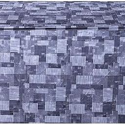 Kuber Industries 3D Checkered Design PVC Microwave Oven Full Closure Cover for 25 Litre (Grey)-KUBMART09966-image-0
