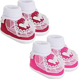 Baby Girls Booties For 6 To 12 Months (Maroon,Pink) -BT17andSK139-image-40