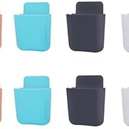 Primelife Plastic Wall Mounted Storage Case for Remote, Toothbrush, Mobile Phone Plug Holder for Bedroom, Toilet, Bathroom, Office, Desktop - Multicolour (Phone Holder)(Set of - 8)-29