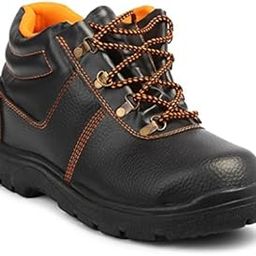 NEOSAFE Spark A5005 PVC Labour Safety Shoes (8, Black)-image-33
