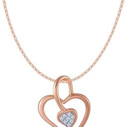 p.c. chandra jewellers 14k (585) Rose Gold and Diamond Pendant for Women-picture-10