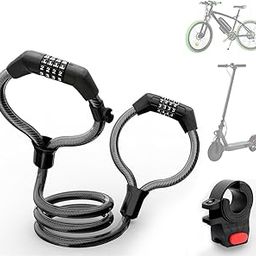 STHIRA® 41 inches Cycle Lock Number Password 4-Digital Combination Number Lock for Cycle Rugged Braided Steel Wire Lock Keyless Bike Locker for Two Wheeler Scooter, Motorcycle, Bike-22