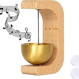 Kresal Wooden C-Shaped Wind Chime, Modern Wooden Desk Bell, Minimalist Wooden Decorative Chime, Magnetic Wind Chime for Home, Garden, or Meditation Use-image-18