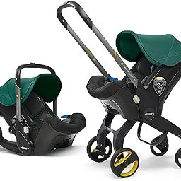 Doona Baby Car Seat & Travel Stroller Racing Green - Convertible 0+ Car Seat and Pram with 5 Point Safety Harness - Ergonomic Pushchair and Travel System - ISOFIX Base Sold Separately-3