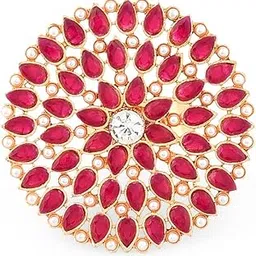 zaveri pearls Floral Look Pink Adjustable Finger Ring For Women-ZPFK9148-picture-26