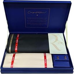 Raymond Men's Unstitched 3.25 Meters Suit Fabric Set With Cufflinks and 1.7 Meters Shirt Piece (Multicolour, All Weather, Attractive Box, Premium) (6)-40