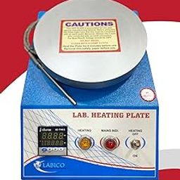 LABICO Laboratory Hot Plate 2000W | Digital Control | 8 Inch Round Surface | Heating Plate for Lab Use,Industrial use | Maximum temperature: 350°C | Warranty-1 Year | Color-Blue-20