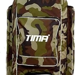 Tima Camo Duffle Kit Bag - Green with Two Sided Bat Pocket and Shoe Compartment-image-28