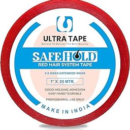 SAFEHOLD Hair Patch Red Tape| Hair Wig Red Tape | Ultra Hold Tape | Double-sided Hair Patch Red Tape | Cotton-Cloth Red Tape | Waterproof | Maximum Hold upto 2 weeks (Red, 1 inch, 25 Metre)(Pack Of 1)-picture-53