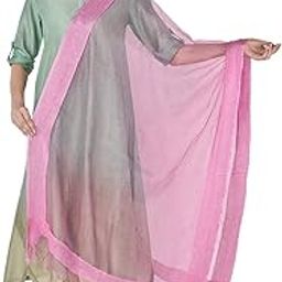 Women's Solid Organza Dupatta.-image-1