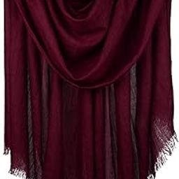 Women Summer Scarfs Large Long Lightweight Linen Beach Gauze Shawl Wrap 75”×43”-image-20