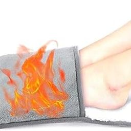 USB Heated Foot Warmer Electric Feet Heating Pad Washable Thermal Heated Foot Cover for Under Desk Bed Office Home-image-57