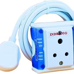 INDRICO PVC 1200W 1 Way Extension Board with Sockets and Long Wire (Pack of 1, White) (3 meter Cable)-image-12